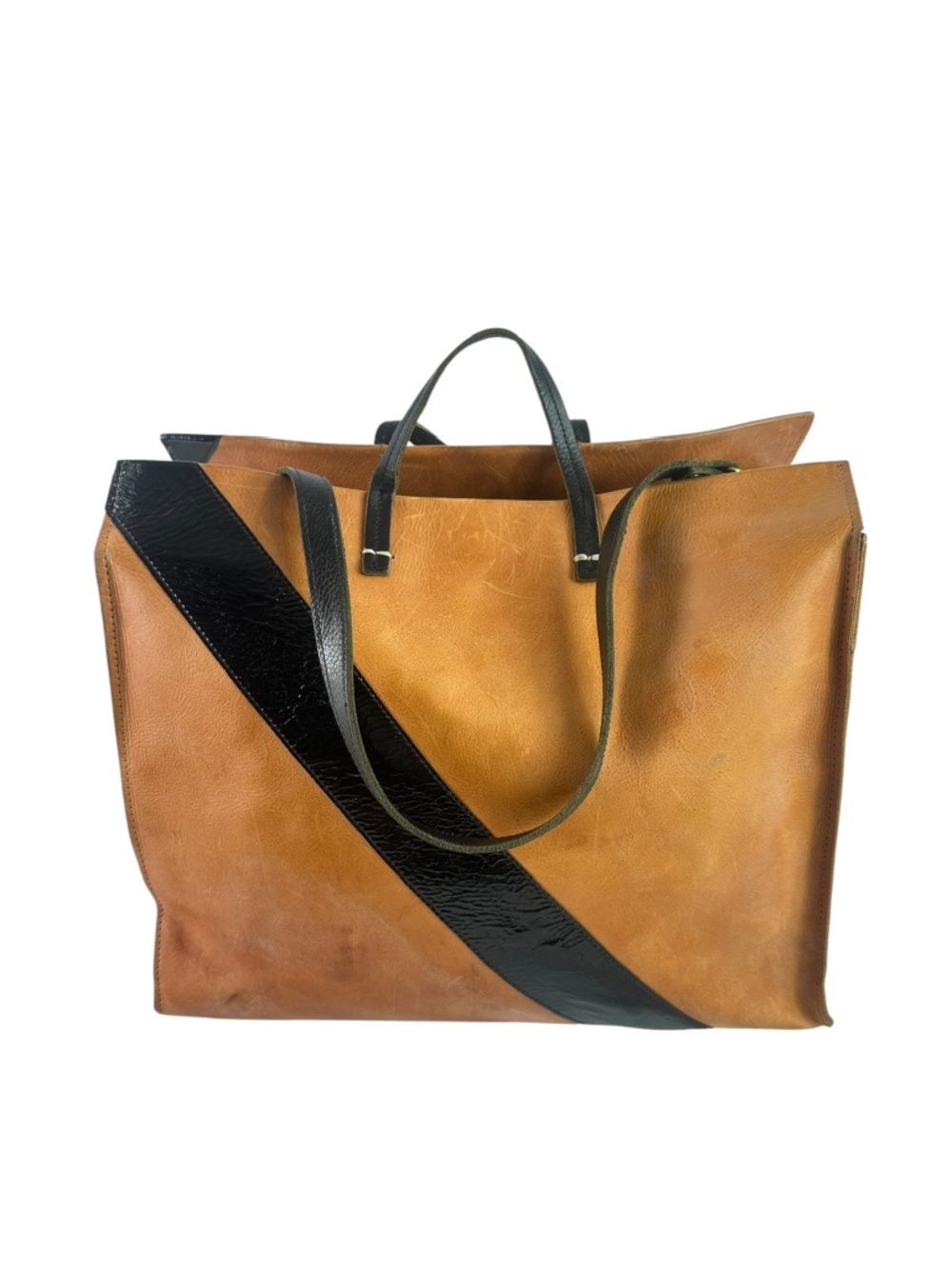Genuine CLARE V Simple Tote Leather Tan Bag Made In USA